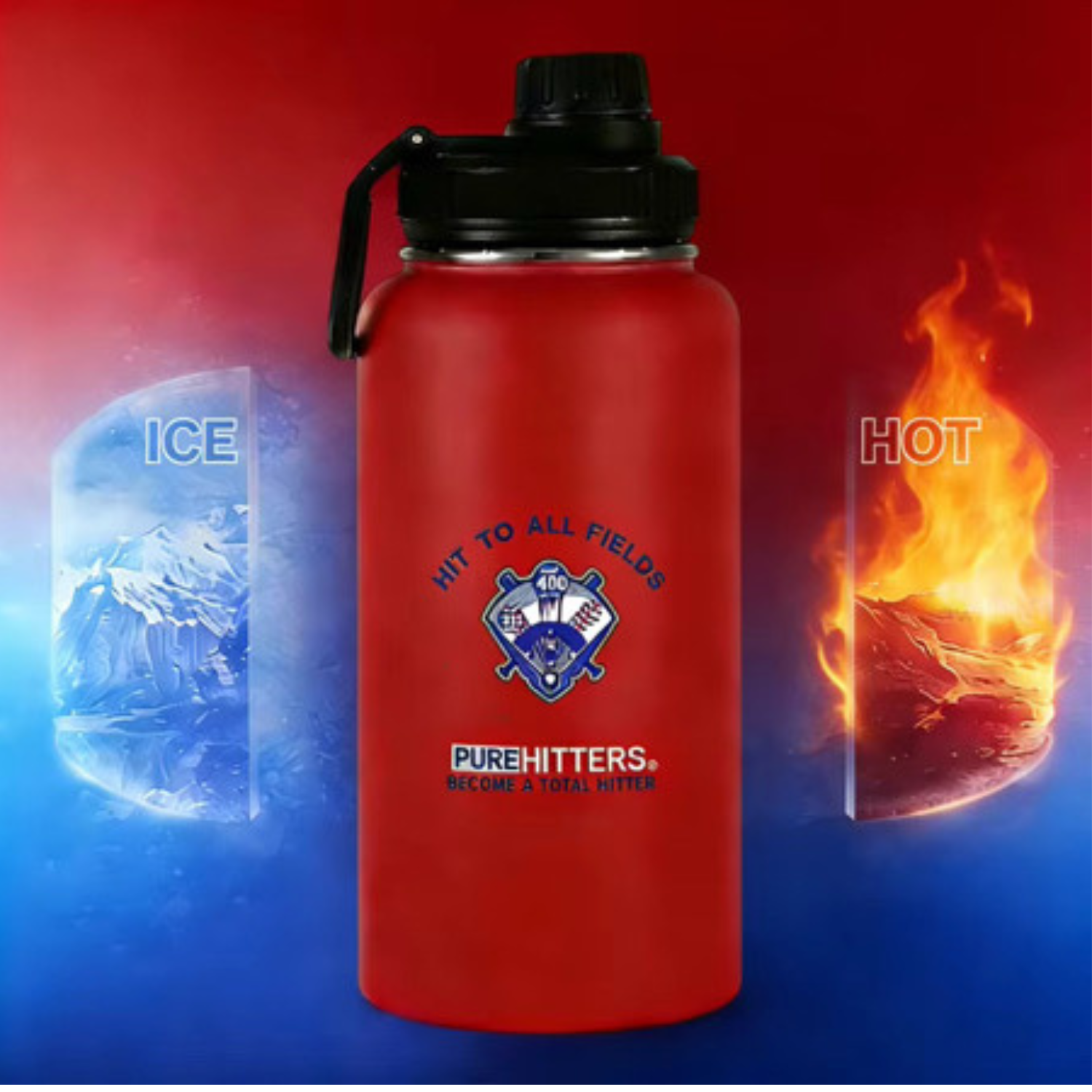 PH Stainless Steel 32 oz. Thermal Water Bottle - 12H Hot & 24H Cold, Vacuum Insulated, Leakproof Handle Lid