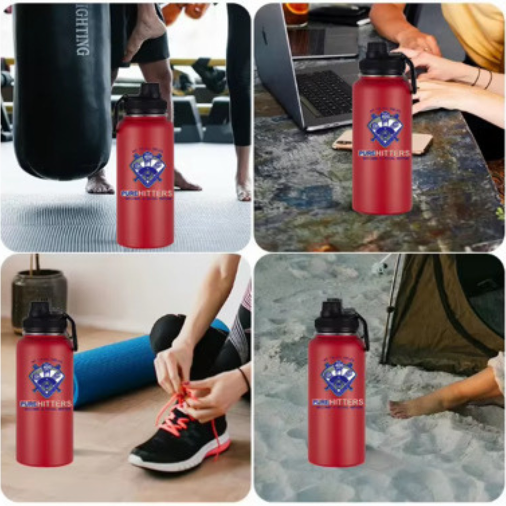 PH Stainless Steel 32 oz. Thermal Water Bottle - 12H Hot & 24H Cold, Vacuum Insulated, Leakproof Handle Lid