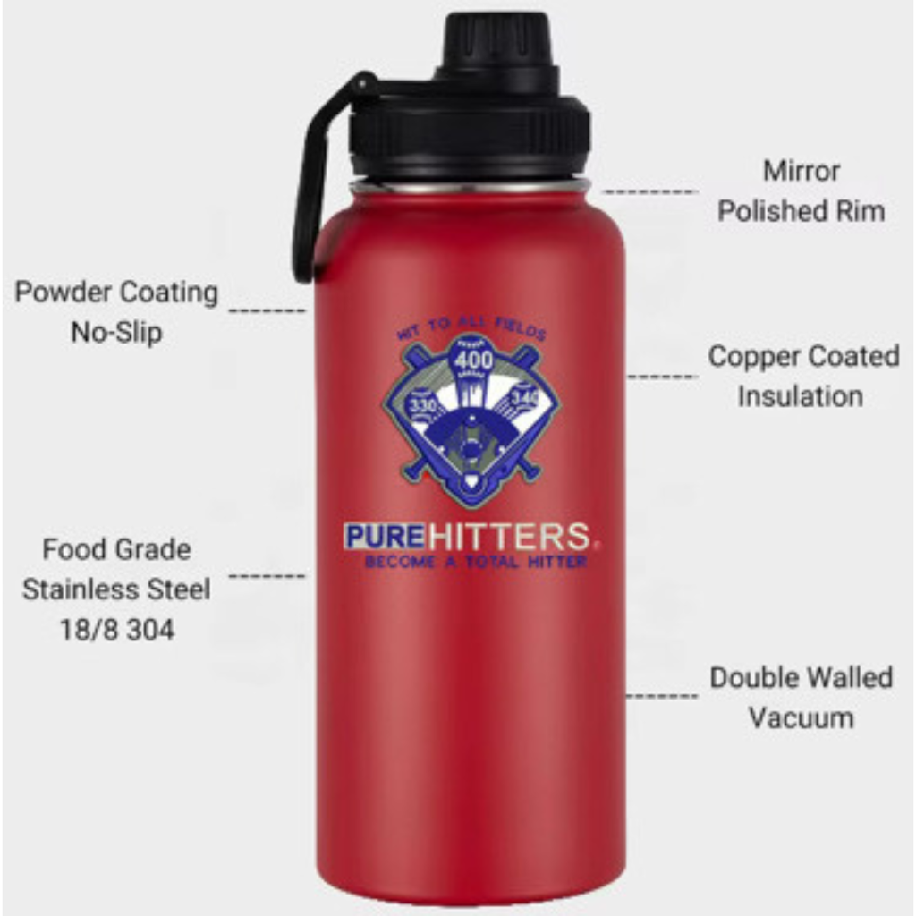 PH Stainless Steel 32 oz. Thermal Water Bottle - 12H Hot & 24H Cold, Vacuum Insulated, Leakproof Handle Lid