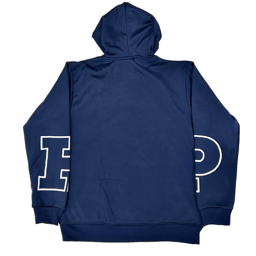 Pure Hitters Custom Chenille Patch Hoodie - Heavyweight Fleece Streetwear (Navy)*Hoodies Are Unisex Sized, Please See Size Chart Before Ordering, For A Looser Fit Order 1 Size Bigger*