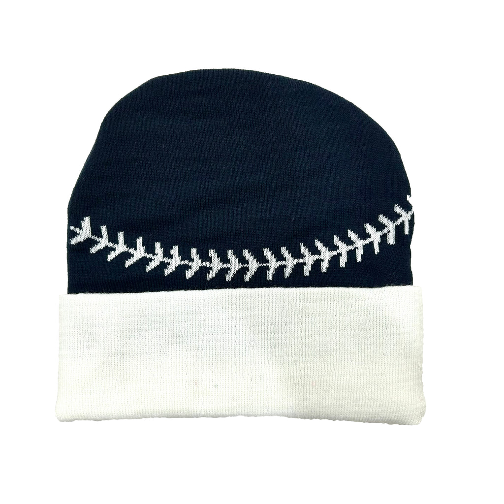 Pure Hitters Embroidered Logo Beanie - Soft Knit Winter Hat for Men & Women - Navy